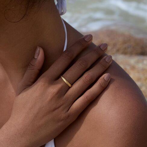 STORYJEWELLERY Gold Plated Rings for Women, Stackable Rings, Ring Bands for Women, Statement Ring, Gifts for Her in Saudi Arabia