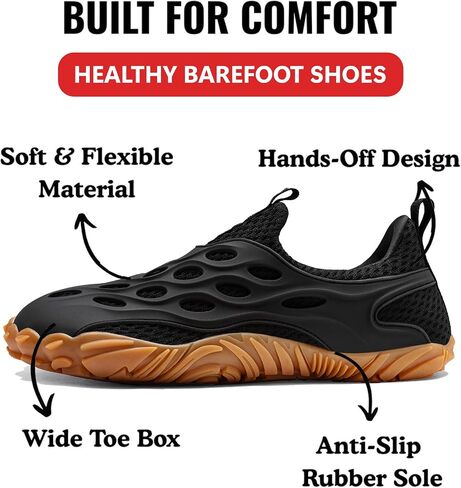 Zero Drop Wide Toe Box Barefoot Shoes Women Men Fashion Sneakers | Non-Slip Beach Water Shoe Comfortable for Hiking, Walking, Gym Workout, Fitness, Trail Running, Casual Outdoor & Daily Wear in Saudi Arabia