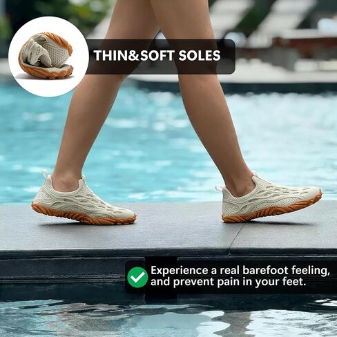 Zero Drop Wide Toe Box Barefoot Shoes Women Men Fashion Sneakers | Non-Slip Beach Water Shoe Comfortable for Hiking, Walking, Gym Workout, Fitness, Trail Running, Casual Outdoor & Daily Wear in Saudi Arabia
