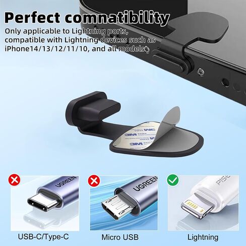 USB C Dust Plug 10 Pack USB Type C Anti Dust Cover USB C Dust Caps，Black | Port Anti-Lost Charging Port Protectors for Tablets iPhone 17/16/15 Plus Pro Max Samsung in Saudi Arabia