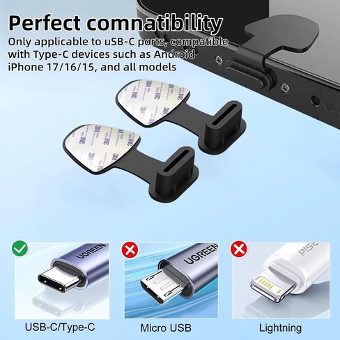 USB C Dust Plug 10 Pack USB Type C anti Gust Cover USB C CAPS CAPS PORT LOTI-LOST FORT PORTORS FOR TAPELETS iPhone 16/15 PRO MAX SAMSUNG in Saudi Arabia