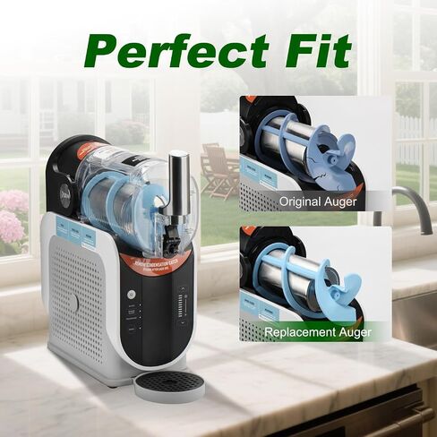 الاستبدال Auger لـ Ninja Slushie FS301 & FS300 - Auger لإكسسوارات Machine Ninja Slushie ، قطع صانع Ninja Slushie 301 ، BPA Free ABS Material ، Gray in Saudi Arabia