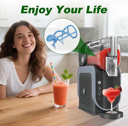 الاستبدال Auger لـ Ninja Slushie FS301 & FS300 - Auger لإكسسوارات Machine Ninja Slushie ، قطع صانع Ninja Slushie 301 ، BPA Free ABS Material ، Gray in Saudi Arabia