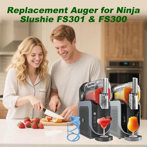 الاستبدال Auger لـ Ninja Slushie FS301 & FS300 - Auger لإكسسوارات Machine Ninja Slushie ، قطع صانع Ninja Slushie 301 ، BPA Free ABS Material ، Gray in Saudi Arabia