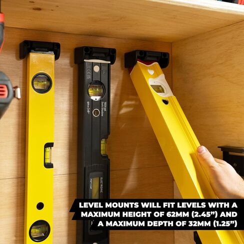 StealthMounts Red Universal Level Holder | Locking Level Mounts | 2 Pack | Fits All Brands | Perfect for Level Storage in Saudi Arabia