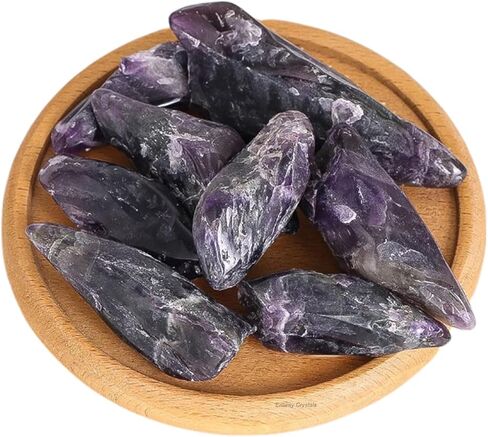 Erliway 0.22 رطل من بلورات الكوارتز الشفافة السائبة، 2.36-3.94 بوصة عصا كريستال كوارتز شفافة خام، نقاط كريستال كوارتز خشنة ذات شكل غير منتظم للتأمل، يوجا ريكي، موازنة لف الأسلاك in Kuwait