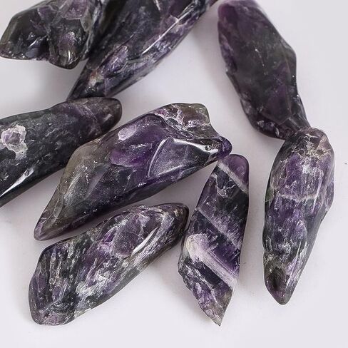 Erliway 0.22 رطل من بلورات الكوارتز الشفافة السائبة، 2.36-3.94 بوصة عصا كريستال كوارتز شفافة خام، نقاط كريستال كوارتز خشنة ذات شكل غير منتظم للتأمل، يوجا ريكي، موازنة لف الأسلاك in Kuwait