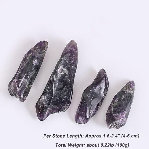 Erliway 0.22 رطل من بلورات الكوارتز الشفافة السائبة، 2.36-3.94 بوصة عصا كريستال كوارتز شفافة خام، نقاط كريستال كوارتز خشنة ذات شكل غير منتظم للتأمل، يوجا ريكي، موازنة لف الأسلاك in Kuwait