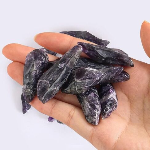 Erliway 0.22 رطل من بلورات الكوارتز الشفافة السائبة، 2.36-3.94 بوصة عصا كريستال كوارتز شفافة خام، نقاط كريستال كوارتز خشنة ذات شكل غير منتظم للتأمل، يوجا ريكي، موازنة لف الأسلاك in Kuwait