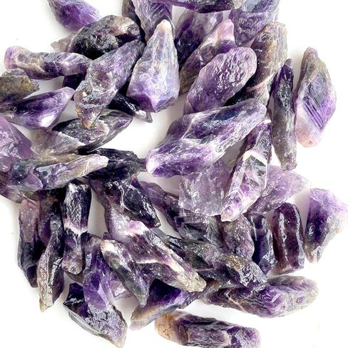 Erliway 0.22 رطل من بلورات الكوارتز الشفافة السائبة، 2.36-3.94 بوصة عصا كريستال كوارتز شفافة خام، نقاط كريستال كوارتز خشنة ذات شكل غير منتظم للتأمل، يوجا ريكي، موازنة لف الأسلاك in Kuwait