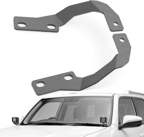 Hood Hinges Ditch Light Brackets Compatible with 2015-2022 Chevy Chevrolet Colorado & 2015-2021 GMC Canyon, Mount Lighting Bracket Kit for Auxiliary Off Road LED Work Pod Light (2PCS, Black) in Saudi Arabia