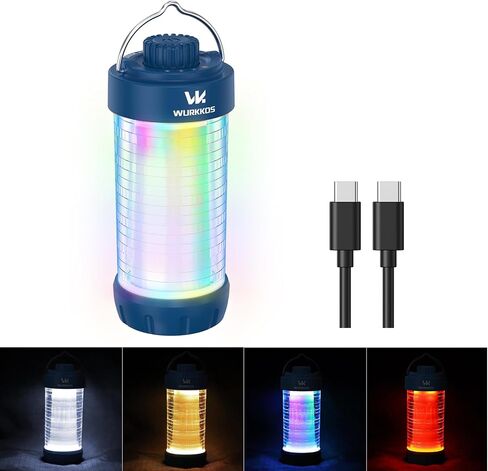 Wurkkos CL01 Camping Lantern قابلة لإعادة شحنها ، 550LM ضوء خيمة مقاوم للماء مع قاعدة مغناطيس ، حتى 300 ساعة في وقت التشغيل ، مصباح يدوي محمول مع ضوء RGB ، ضوء معسكر الطوارئ للإعصار ، المشي لمسافات طويلة ، التخييم in Saudi Arabia