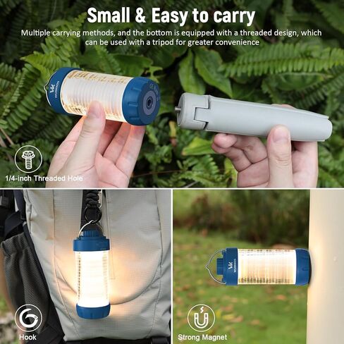 Wurkkos CL01 Camping Lantern قابلة لإعادة شحنها ، 550LM ضوء خيمة مقاوم للماء مع قاعدة مغناطيس ، حتى 300 ساعة في وقت التشغيل ، مصباح يدوي محمول مع ضوء RGB ، ضوء معسكر الطوارئ للإعصار ، المشي لمسافات طويلة ، التخييم in Saudi Arabia
