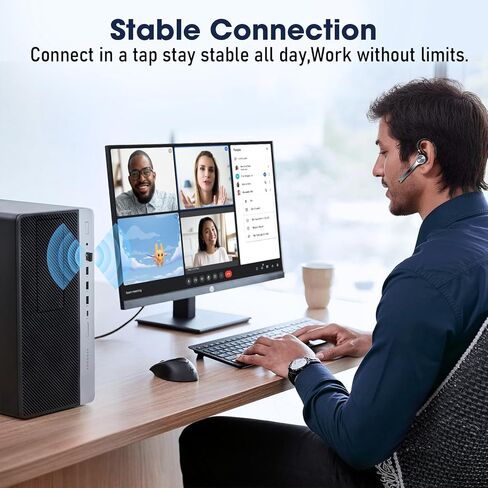 سماعة رأس Bluetooth ، سماعة أذن لاسلكية مع ميكروفون لإلغاء الضوضاء الصوتية ، ودعم 500 مللي أمبير في الساعة وقت الحوار 72 ساعة ، سماعات خالية من اليدين مع زر كتم الصوت للهواتف المحمولة الشاحنة in Kuwait