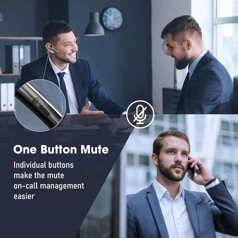 سماعة رأس Bluetooth ، سماعة أذن لاسلكية مع ميكروفون لإلغاء الضوضاء الصوتية ، ودعم 500 مللي أمبير في الساعة وقت الحوار 72 ساعة ، سماعات خالية من اليدين مع زر كتم الصوت للهواتف المحمولة الشاحنة in Kuwait