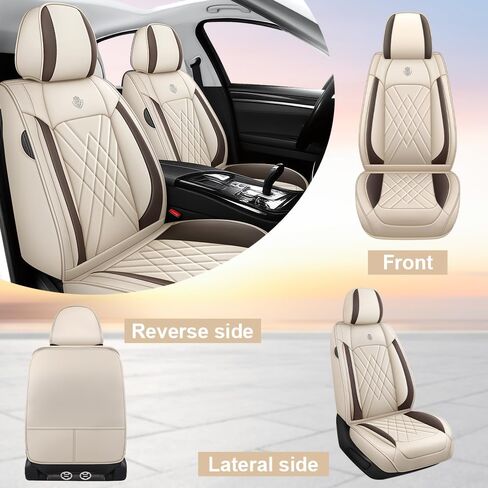 أغطية مقاعد السيارة متوافقة مع Subaru Outback 2000-2025، ملفوفة بالكامل 360 درجة، جيب تخزين متوافق مع الوسادة الهوائية، تصميم بسحاب مقاوم للاهتراء، سهل التنظيف (أسود رمادي، مجموعة كاملة مع وسادة) in Saudi Arabia