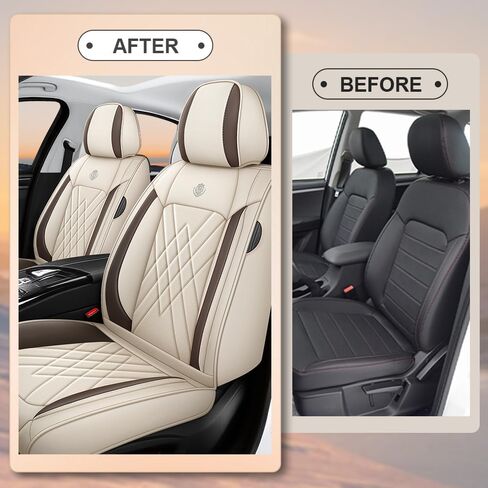 أغطية مقاعد السيارة متوافقة مع Subaru Outback 2000-2025، ملفوفة بالكامل 360 درجة، جيب تخزين متوافق مع الوسادة الهوائية، تصميم بسحاب مقاوم للاهتراء، سهل التنظيف (أسود رمادي، مجموعة كاملة مع وسادة) in Saudi Arabia