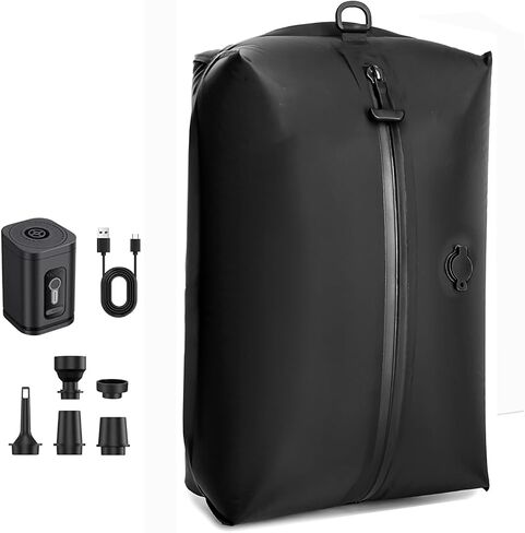 Vacuum Bags for Travel Luggage with Pump, Reusable Space Saver Waterproof Compression Bags for Suitcase,Travel Backpack, Vacuum Seal Packing cube for Storage Organizer Cloth Packing(2PCS + 1PUMP-17L) in Saudi Arabia