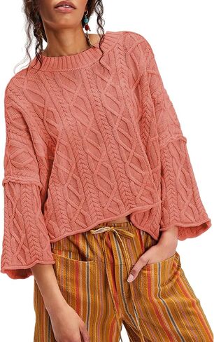 سترة نسائية كبيرة الحجم مقصوصة ومتماسكة بياقة دائرية وأكمام طويلة وسترات علوية in Kuwait