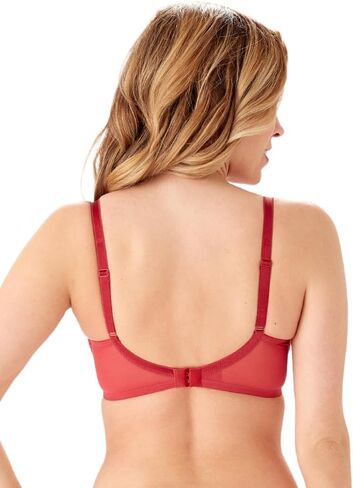 Gossard Women's Glossies Lace Semi-Sheer Underwire Bra- Everyday Basic, Adjustable Straps, Red (Chilli Red), 32FF in Saudi Arabia