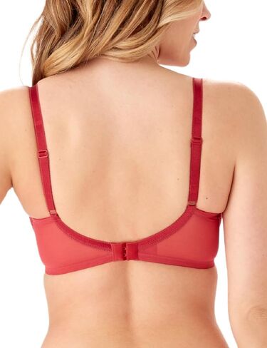 Gossard Women's Glossies Lace Semi-Sheer Underwire Bra- Everyday Basic, Adjustable Straps, Red (Chilli Red), 32FF in Saudi Arabia