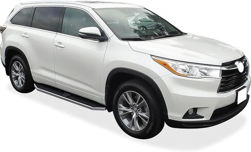 لوحة الجري HD Ridez مقاس 6 بوصات باللون الفضي متوافقة مع Toyota Highlander 2014-2019 (قضبان جانبية لخطوات Nerf Bar) in Saudi Arabia