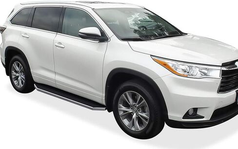 لوحة الجري HD Ridez مقاس 6 بوصات باللون الفضي متوافقة مع Toyota Highlander 2014-2019 (قضبان جانبية لخطوات Nerf Bar) in Saudi Arabia
