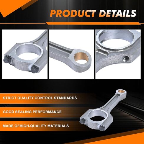 4pcs Connecting Rods 8217 12654958 Compatible with Buick Terrain LaCrosse 4 Cyl 2.4L 2010-2016 After-Market Parts 1 Year Warranty in Saudi Arabia