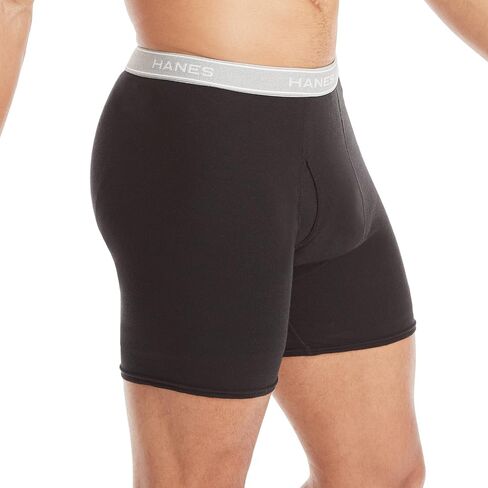 Hanes Men's Underwear, Cotton Boxer Briefs, Moisture-Wicking, Assorted Solids, 12-Pack in Saudi Arabia