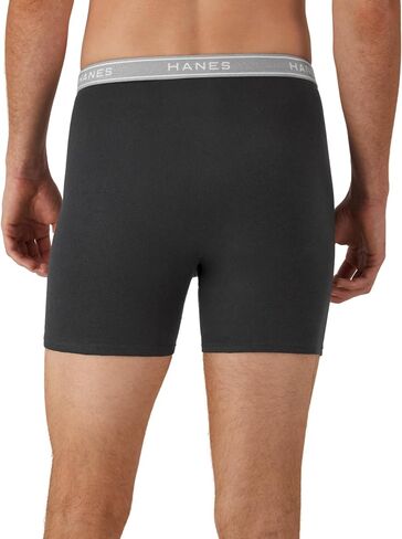 Hanes Men's Underwear, Cotton Boxer Briefs, Moisture-Wicking, Assorted Solids, 12-Pack in Saudi Arabia