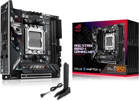 ASUS ROG Strix B850-G Gaming WiFi AMD AM5 B850 mATX Motherboard, Advanced AI PC Ready, 14+2+1 Power Stages, DDR5 Slots, 4X M.2 Slots, PCIe® 5.0 Ready, WiFi 7, 2.5G LAN, USB 20Gbps Type-C®, AI Advisor in Saudi Arabia