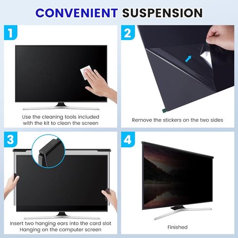 Hanging 32 Inch Computer Privacy Screen Filter, Hanging Computer Screen Privacy Cover, Compatible with, 32 Inch 16:9 Widescreen Monitors, Protect Eyes from Glare and Blue Light in Saudi Arabia