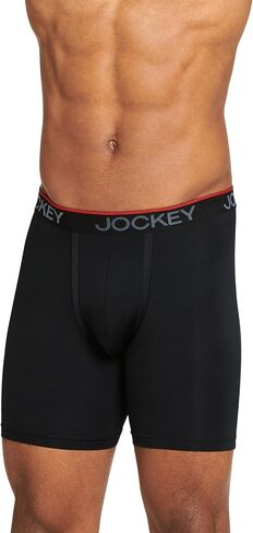 ملابس داخلية للرجال من Jockey، ملابس داخلية مقاومة للتشابك، مصنوعة من الألياف الدقيقة مقاس 6 بوصات - 3 قطع، Future Dusk/Edgelands/Ocean Sky، L in Saudi Arabia