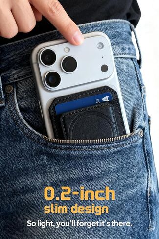 For MagSafe Wallet silm with stand, Magnetic Wallet for iPhone 16/15/14/13/12 series, 7 Cards Holder, Magnetic Phone Wallets, Leather Minimalist Slim RFID for iPhone Wallets, Black in Saudi Arabia