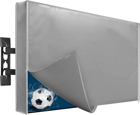 Outdoor TV Cover 52-55 Inch Weatherproof, 600D Zipper Outside TV Covers | Waterproof Outside TV Covers Heavy Duty 600D Fabric Canvas Outdoor TV Screen Protectors Shield for Flat Screen Outdoor TVs in Saudi Arabia