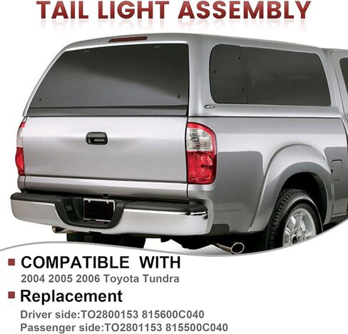 مجموعة مصابيح الذيل اليسرى متوافقة مع 2004 2005 2006 Toyota Tundra OE Style المصابيح الخلفية الخلفية لاستبدال TO2800153 815600C040 in Kuwait