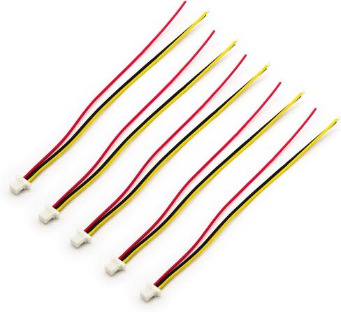 SpeedyFPV 5pcs SH1.0 Pre-Wired Connector Cables 1.0mm Pitch, Insulated Color-Coded Wires, for Flight Controllers, GPS Modules, VTX Electronics (2 Pin) in Saudi Arabia