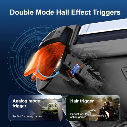 controller وحدة تحكم لعبة Bluetooth في Switch/iPhone/Android - Hall Effect Mownstick & Triggers - متوافقة مع Zenless Zero Zero ، Genshin Impact ، Call of Duty Mobile - جهاز تحكم الهاتف المريح in Kuwait
