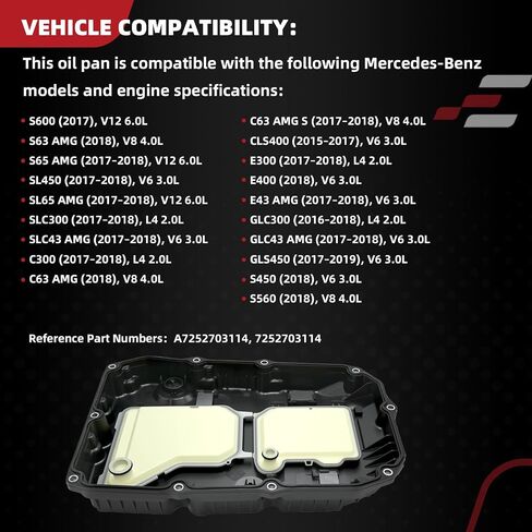 EPPO Automatic Transmission Oil Pan with Gasket Kit Compatible with Audi Q7, S4, S5, SQ5 (2.0L and 3.0L Models), 2017–2021 OEM 0D5398009 in Kuwait