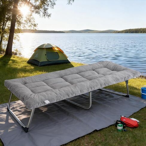 Thick Camping Sleeping Pad - Lamb Fluff Camping Cot Pads for Adult, Soft Sleeping Mat, Non-Slip Camping Mattress Pad for Car Tent in Saudi Arabia