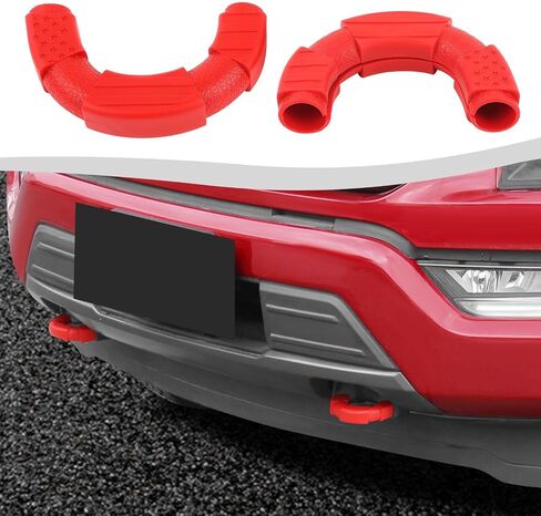 Front Bumper Tow Hook Covers 2Pcs Compatible with 2009-2025 Ford F150 Exterior Accessories(Black,Style B) in Saudi Arabia