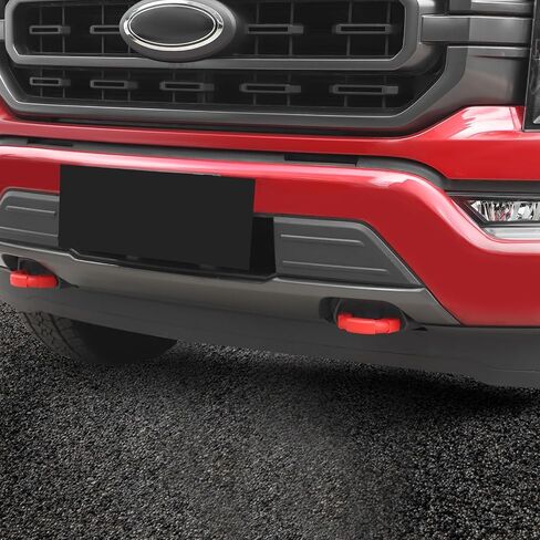 Front Bumper Tow Hook Covers 2Pcs Compatible with 2009-2025 Ford F150 Exterior Accessories(Black,Style B) in Saudi Arabia
