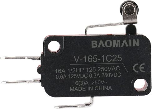 Baomain Micro Switch V-164-1C25 SPDT Momentary R Hooked Lever Arm Snap Action Switch Pack of 5 in Saudi Arabia