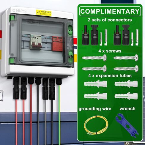 2 سلسلة الطاقة الشمسية الكهروضوئية صندوق الموحد 2 في 2 خارج IP65 DC500V 32A قاطع الدائرة مع حامي عرام و 15A الكهروضوئية الصمامات، مفتاح فصل الطاقة الشمسية في الهواء الطلق مقاوم للماء لنظام الألواح الشمسية in Kuwait