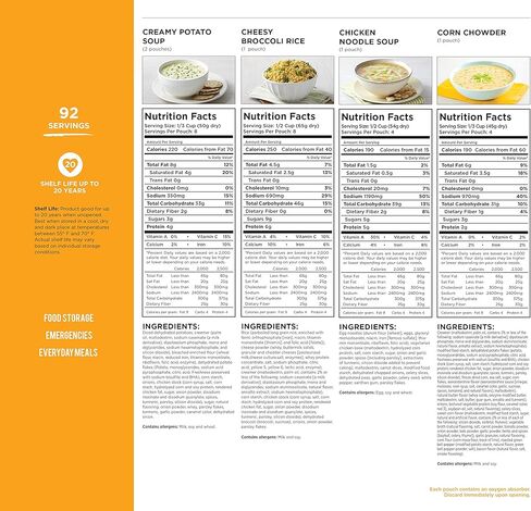 Augason Farms 4-Gallon Lunch & Dinner Variety Pail - Dehydrated Survival Food Kit - Long Shelf Life Ready to Eat Meals - Disaster Prep, Hiking & Camping Essentials - 113 Servings in Kuwait