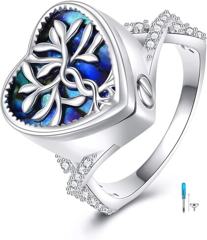 Urn Ring for Ashes Sterling Silver Claddagh/Lotus Ring Cremation Jewelry Gifts Size 7 for Women in Saudi Arabia