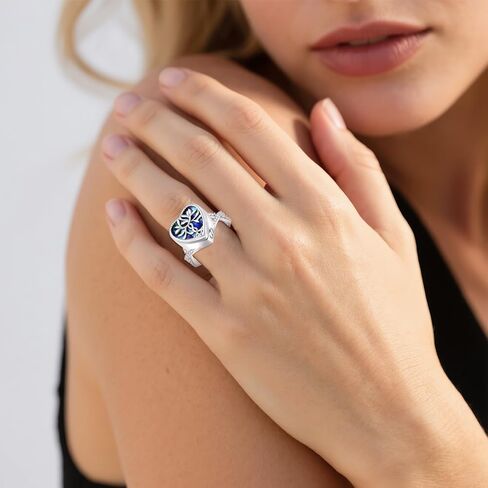Urn Ring for Ashes Sterling Silver Claddagh/Lotus Ring Cremation Jewelry Gifts Size 7 for Women in Saudi Arabia