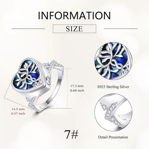 Urn Ring for Ashes Sterling Silver Claddagh/Lotus Ring Cremation Jewelry Gifts Size 7 for Women in Saudi Arabia