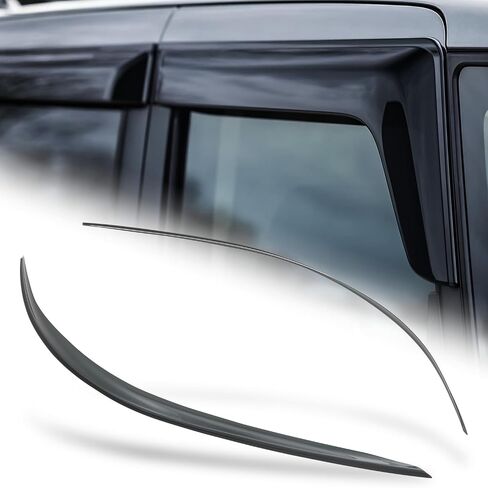 واقيات النوافذ من M-AUTO متوافقة مع 97-99 Ford F-250، 97-03 Ford F-150، 2004 Ford F-250، شريط لاصق، قطعتان in Saudi Arabia