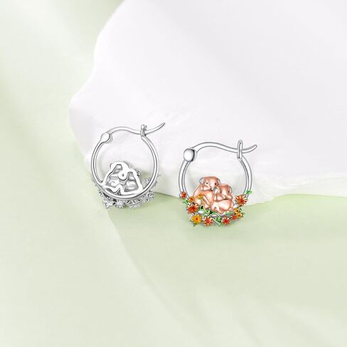Animal Hoop Earrings Sterling Silver Cute Animal Hoop Earrings Jewelry Gifts for Women in Saudi Arabia